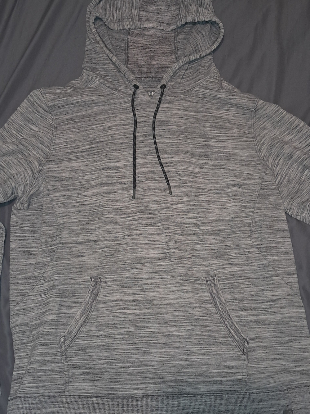 L.L. Bean Gray Heather Hooded Pullover